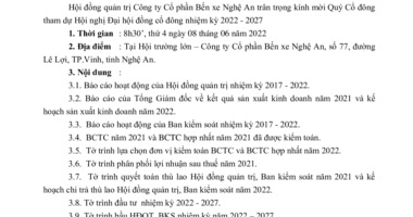 Tài liệu Đại Hội đồng cổ đông nhiệm kỳ 2022-2027