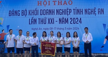 Cong ty CP Bến xe Nghệ An tham dự Hội thao Đảng bộ khối doanh nghiệp tỉnh Nghệ An lần thứ XXI