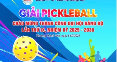 Công ty CP Bến xe Nghệ An tổ chức Giải Pickleball chào mừng thành công Đại hội Đảng bộ công ty CP Bến xe Nghệ An lần thứ IX nhiệm kỳ 2025 - 2030
