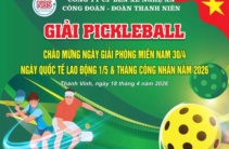 CÔNG TY CP BẾN XE NGHỆ AN TỔ CHỨC GIẢI PICKLEBALL CHÀO MỪNG NGÀY GIẢI PHÓNG MIỀN NAM 30/4, QUỐC TẾ LAO ĐỘNG 1/5 & THÁNG CÔNG NHÂN 2026