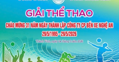 CÔNG TY CP BẾN XE NGHỆ AN TỔ CHỨC THÀNH CÔNG GIẢI THỂ THAO CHÀO MỪNG 31 NĂM THÀNH LẬP (29/05/1995 – 29/05/2026)